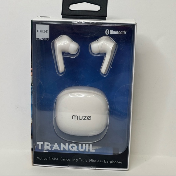 Muze By Vivitar Wireless Bluetooth Earbuds Noise Canceling. - Picture 1 of 5
